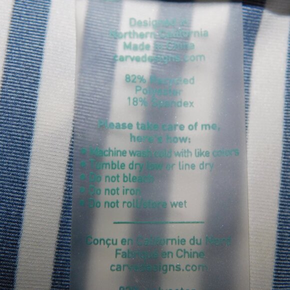 Carve Designs Womens M Lake Sunshirt Blue White Striped Full Zip UPF 50+ - Picture 6 of 11